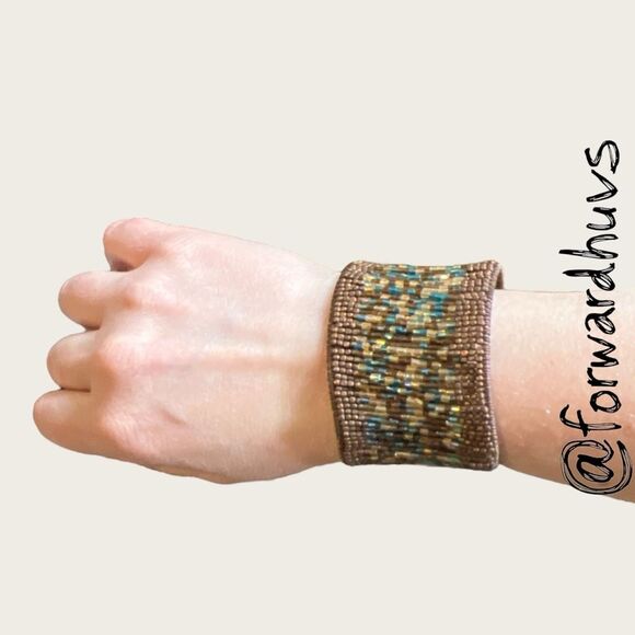 Bundle Sale 3 for $15 | Hand Crafted Beaded Cuff Bracelet – 2” - Picture 1 of 8